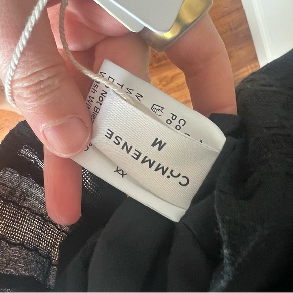 NWT COMMENSE Black Mini Dress Size M - Picture 5 of 5